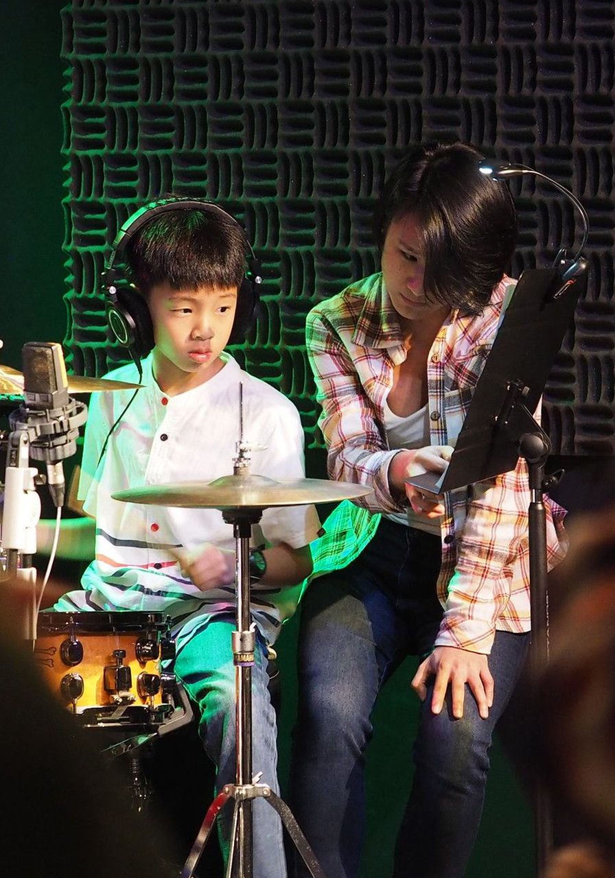 Female teacher and student